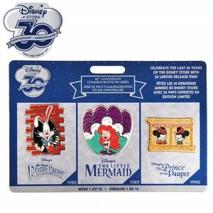Week 1 Disney 30th Anniversary Pin Set Ariel Mouse